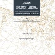 L'ANALISI LINGUISTICA E LETTERARIA 3/2019 SUPPLEMENTO