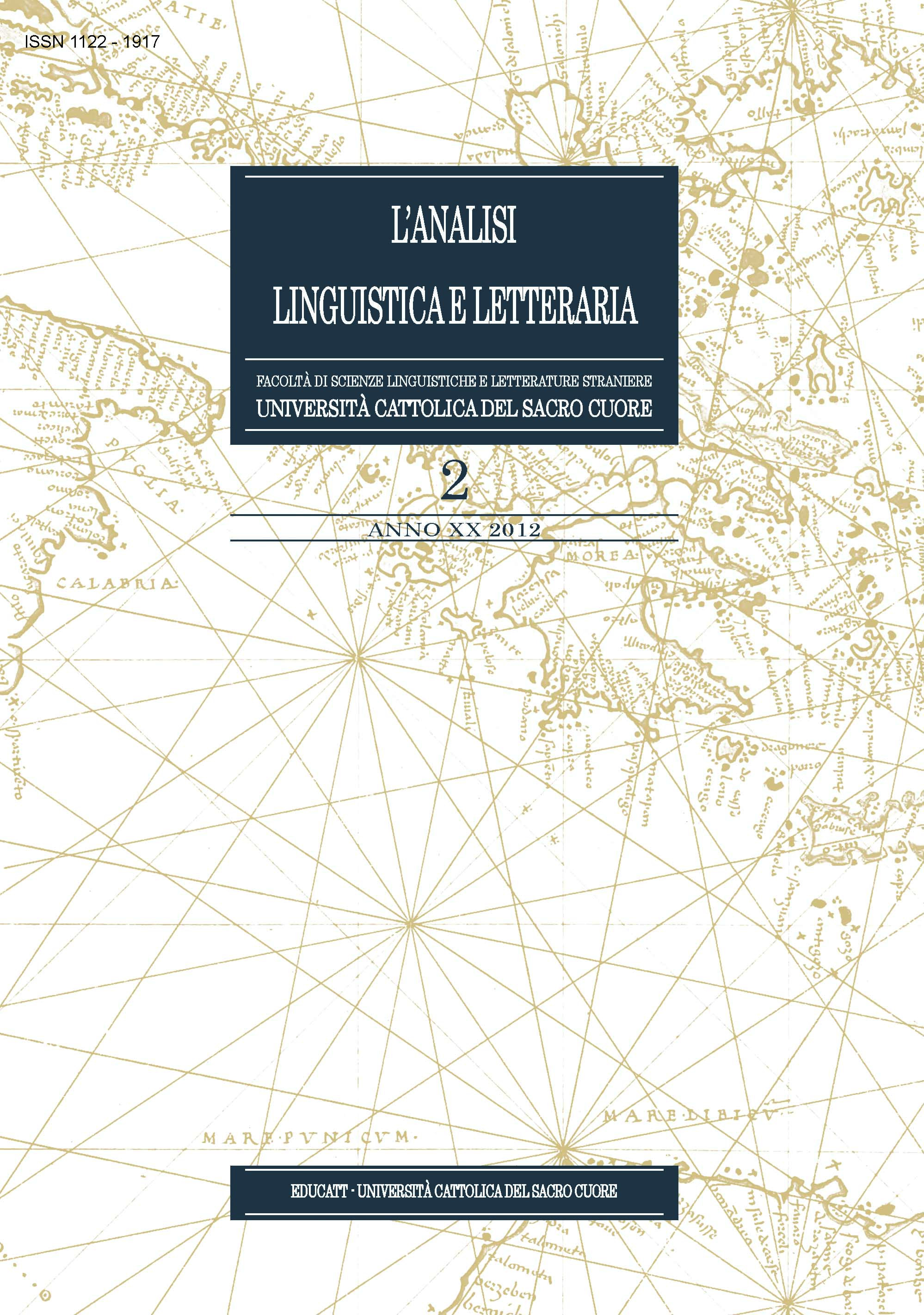 L'ANALISI LINGUISTICA E LETTERARIA 2012 VOL2