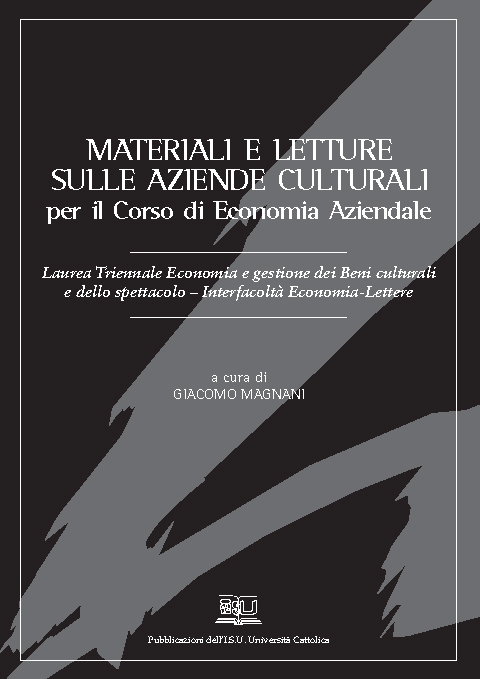 MATERIALI E LETTURE SULLE AZIENDE CULTURALI PER IL CORSO DI ECONOMIA AZIENDALE