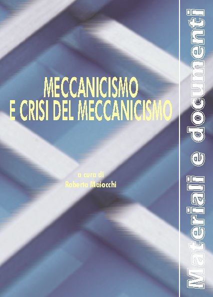 MECCANICISMO E CRISI DEL MECCANICISMO