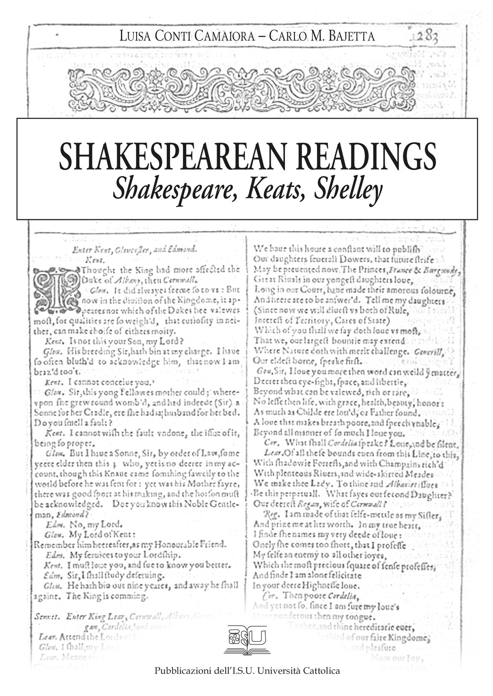 SHAKESPEAREAN READINGS. SHAKESPEARE, KEATS, SHELLEY