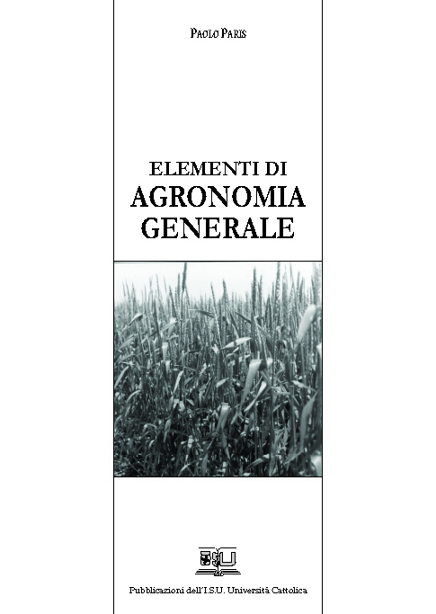 ELEMENTI DI AGRONOMIA GENERALE