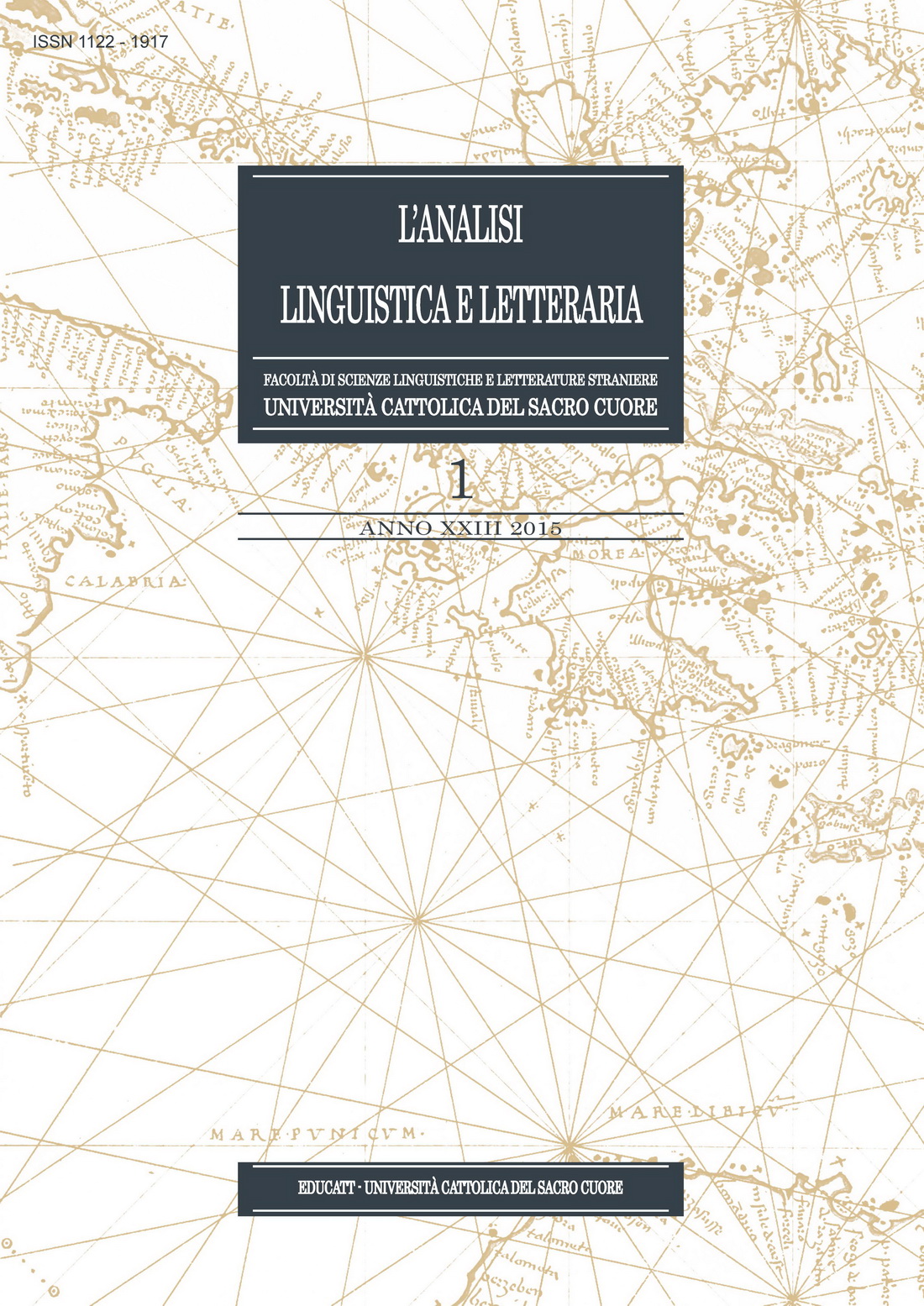 L'ANALISI LINGUISTICA E LETTERARIA 2015/1