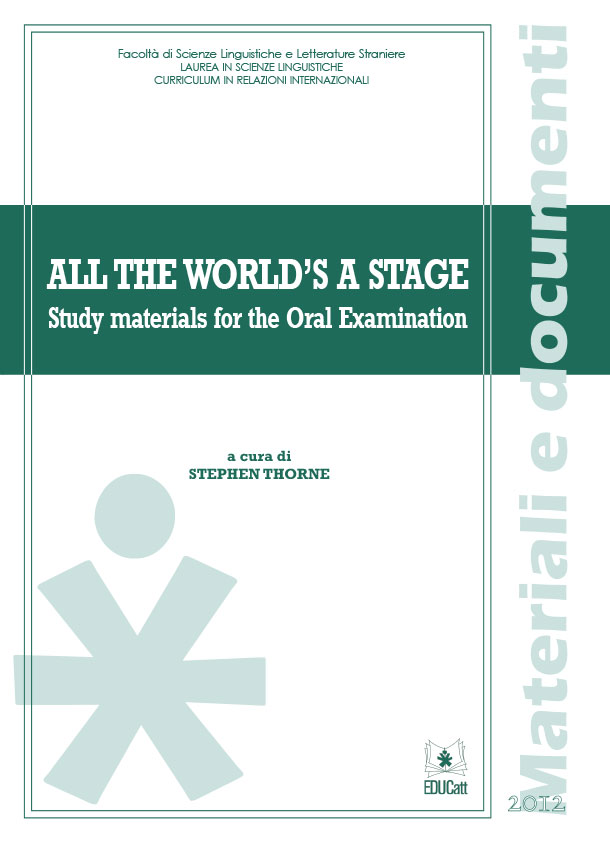 ALL THE WORLD'S A STAGE. STUDY MATERIALS FOR THE ORAL EXAMINATION