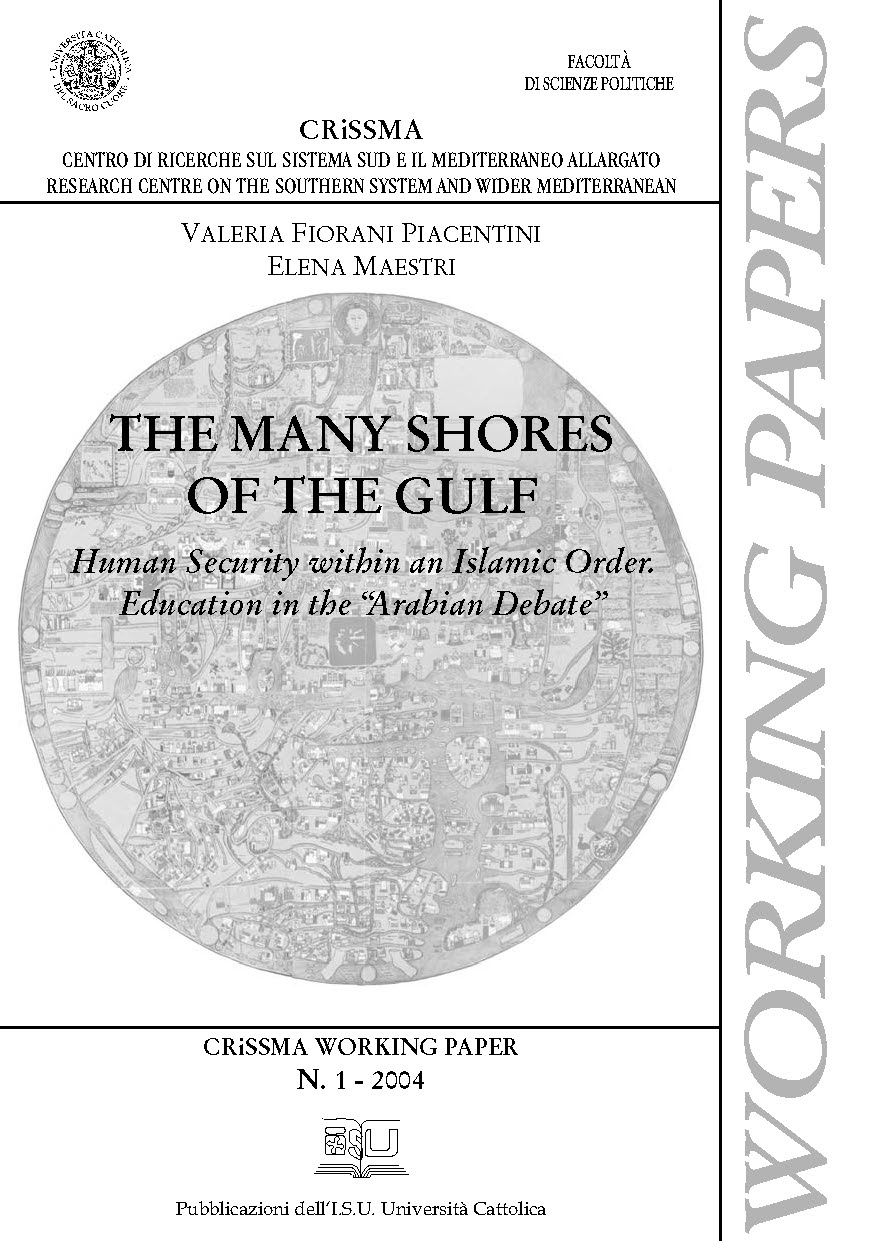 THE MANY SHORES OF THE GULF. CRISSMA WORKING PAPER N. 1-2004