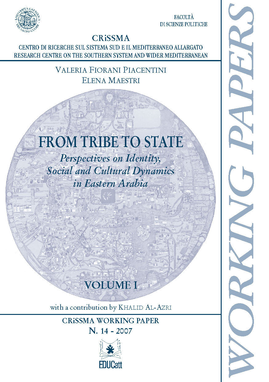 FROM TRIBE TO STATE. VOL. I. CRISSMA WORKING PAPER N.14